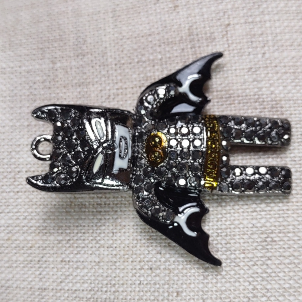 Crystal Studded Lego Batman Brooch